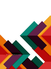 Multicolored abstract geometric shapes, geometry background for web banner