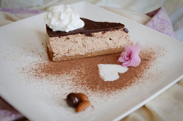 chocolate cake with a heart