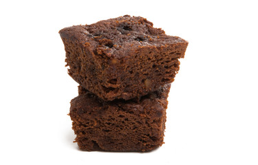 american chocolate brownie pie isolated