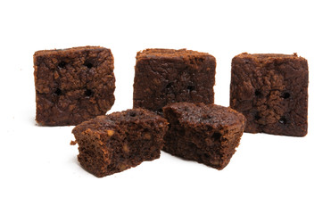 american chocolate brownie pie isolated
