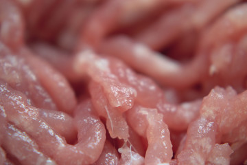 Closeup of minced pork meat