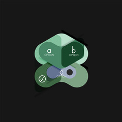 Flat design geometric infographics, arrow shape vector sticker or label, price tags, offer promotion badge, icon design, paper style layout for data graphic visualization step by step process, for