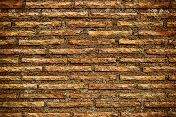 Ancient Roman brickwork. Bricks, Roman concrete, Rome.