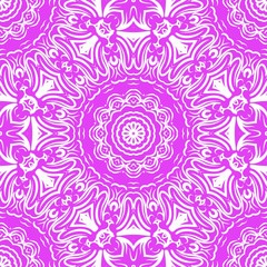 Beautiful fantasy flower ornament. seamless art-deco pattern. vector illustration. for design, wallpaper, invitation