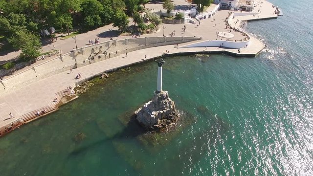 aerial survey sights of Sevastopol-a monument to the dead ships.
