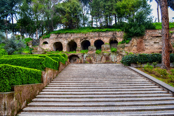 Ancient Roman ruins in Rome, Italy