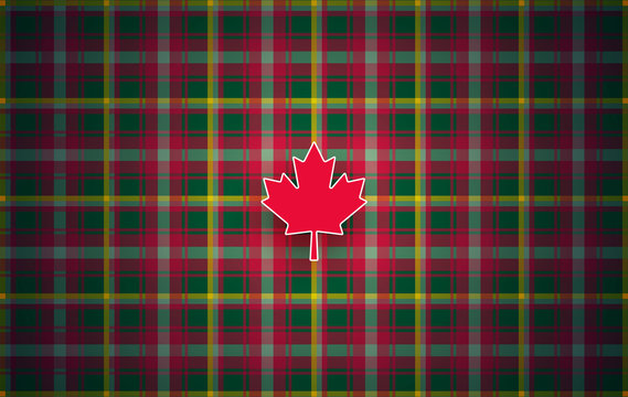 Canadian maple leaf tartan abstract modern background for Canada Day celebration