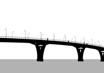 Large modern bridge across the river