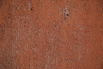 Dirty old and weathered red wooden surface