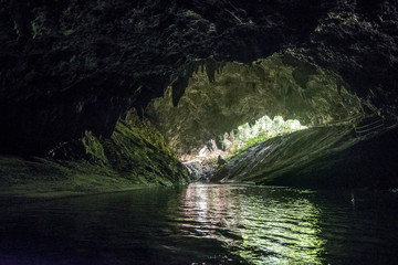 Tham luang nang non cave at Doi Nang Non mountain in Chiangrai, Mae Sai, Thailand.It is a very long...