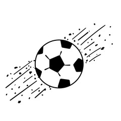 Black and white soccer or football ball drawing