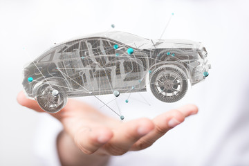 car digital in hand