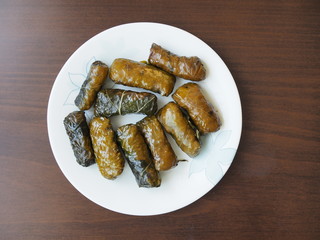 stuffed black cabbage food after cooking ready for eating