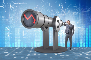 Businessman in financial planning business concept