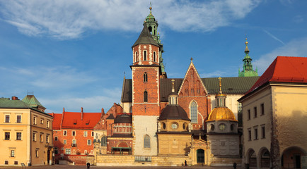 Fototapeta na wymiar Krakow, panoramic of the Wawel Cathedral, Poland
