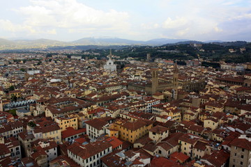 Fototapeta premium Panorama of Siena seen from Torre Del Mangia, Italy