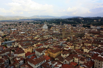 Fototapeta na wymiar Panorama of Siena seen from Torre Del Mangia, Italy