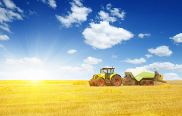 tractor on field