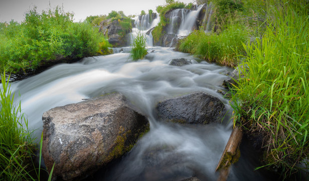 On the river at Cline Falls