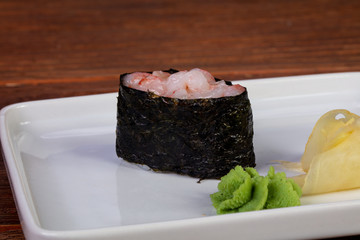 Nigiri sushi sweet prawn