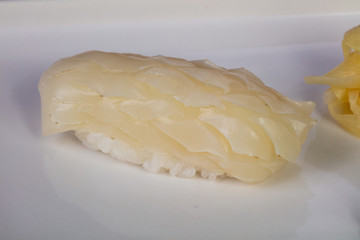 Japanese sushi with squid