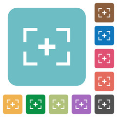 Fototapeta premium Camera crosshairs rounded square flat icons