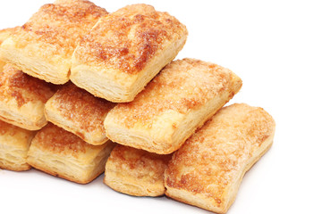 Homemade puffs, isolated on white background