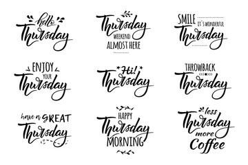 hello thursday lettering