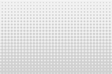 Grey-white halftone modern light art. Gradient blurred pattern with raster effect.