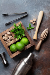 Mojito cocktail ingredients box