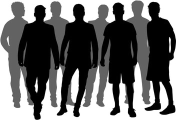 Black silhouette of a man.