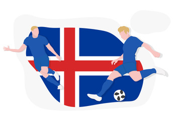 Fototapeta premium Iceland fifa football team world cup 2018