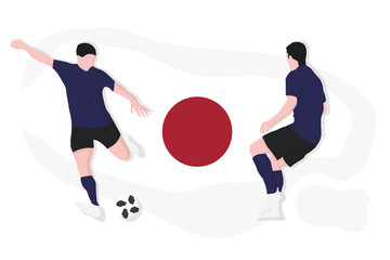 Fototapeta na wymiar Japan fifa football team world cup 2018
