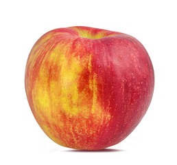 Fresh red apple isolated on white background with clipping path