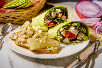 Healthy Greek Chicken Wrap