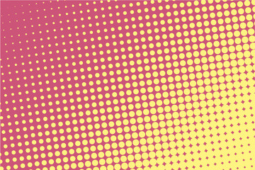 Yellow-bordo halftone modern light art. Gradient blurred pattern with raster effect.