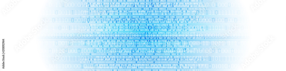 Wall mural technology background. binary computer code. vector illustration.