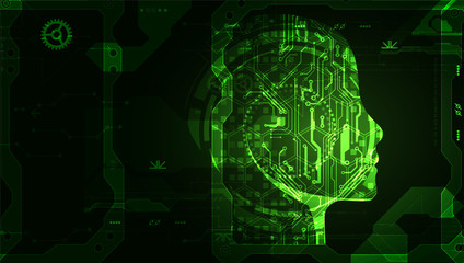 Artificial intelligence concept. Technology background.