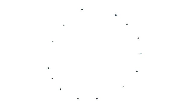 Hand drawn frame by frame animation of cartoon explosion. Retro style comic burs