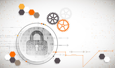 Naklejka premium Protection concept. Protect mechanism, system privacy.