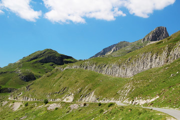 A serpentine road in Durmitor Park, Montenegro