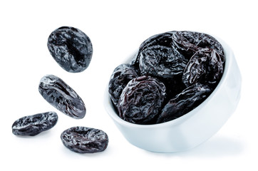 Prunes fruits in a bowl