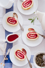 Jam roll strawberry, Raspberry Swiss Roll, Teatime with Cake roll