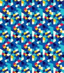 Seamless pattern from geometric shapes. Texture of polygons.