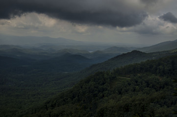 Green Smoky Mountains Under Storm Clouds