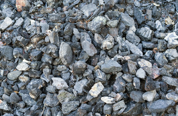 Black texture of slag