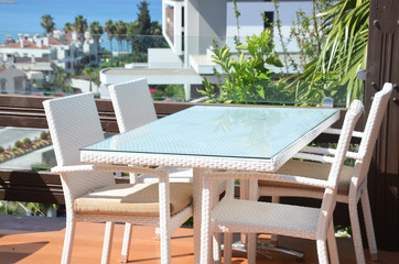 Beautiful cafeteria at the beach,