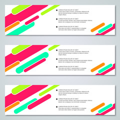 Abstract geometric banners vector templates collection 