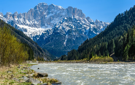 River in the Dolomites, Italy