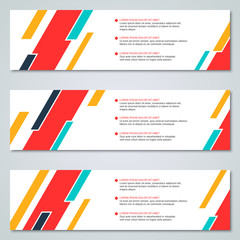 Abstract geometric banners vector templates collection 